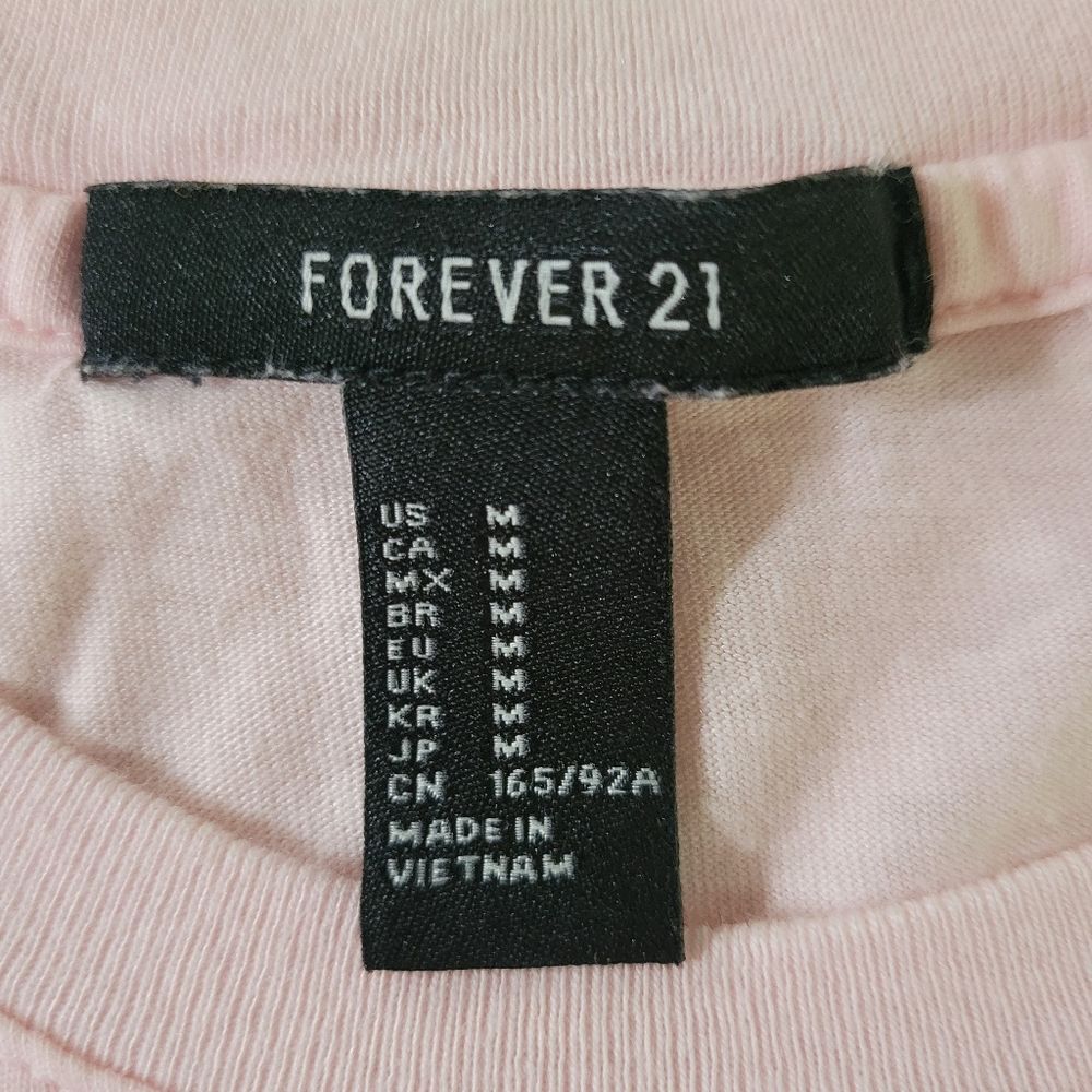 Forever 21 Women's Pink Graphic Princess Crewneck Short Sleeve T-Shirt - Picture 4 of 13